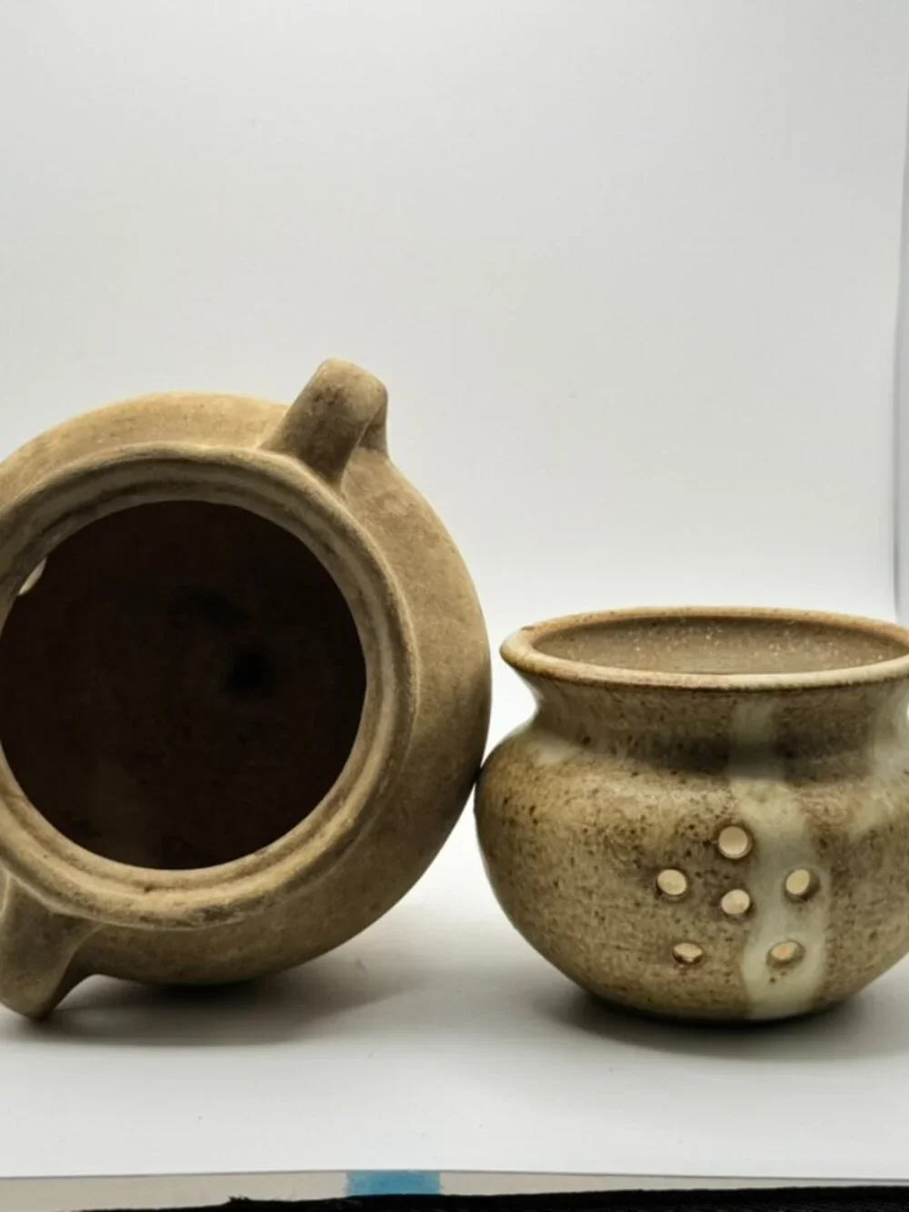 Set of 2 Terracotta Bulb Forcing Pots, Rustic Wheel Thrown Planters, Candle Hold